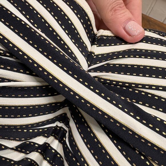 Nip Tuck Swim Size 12 Tankini Top Multi Fit Cup Striped Ruched Adjustable Straps - Picture 13 of 15